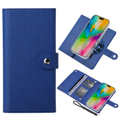 For iPhone 16 ViLi GHB-C Series RFID MagSafe Magnetic Flip Leather Phone Case(Blue) - iPhone 16 Cases by ViLi | Online Shopping South Africa | PMC Jewellery | Buy Now Pay Later Mobicred