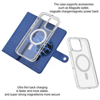 For iPhone 16 Plus ViLi GHB-C Series RFID MagSafe Magnetic Flip Leather Phone Case(Blue) - iPhone 16 Plus Cases by ViLi | Online Shopping South Africa | PMC Jewellery | Buy Now Pay Later Mobicred