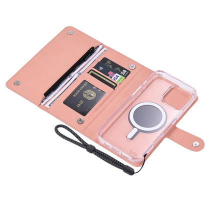 For iPhone 15 Plus ViLi GHB-C Series RFID MagSafe Magnetic Flip Leather Phone Case(Pink) - iPhone 15 Plus Cases by ViLi | Online Shopping South Africa | PMC Jewellery | Buy Now Pay Later Mobicred