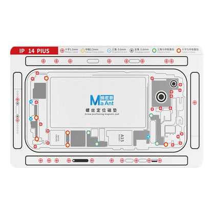 For iPhone 14 Plus MaAnt Double-sided Screw Positioning Flexible Soft Magnetic Pad - Magnetic Screws Mat by PMC Jewellery | Online Shopping South Africa | PMC Jewellery | Buy Now Pay Later Mobicred