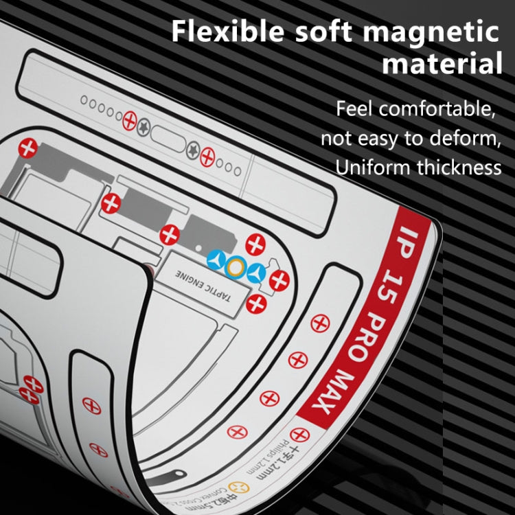 For iPhone 15 Plus MaAnt Double-sided Screw Positioning Flexible Soft Magnetic Pad - Magnetic Screws Mat by MaAnt | Online Shopping South Africa | PMC TechLife | Buy Now Pay Later Mobicred