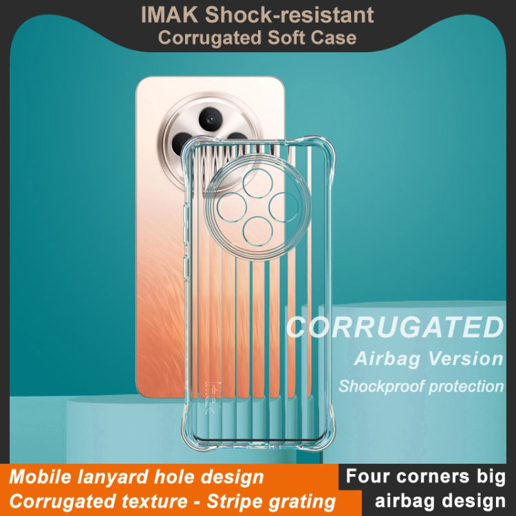 For OPPO Reno12 F 5G IMAK Corrugated Texture Airbag TPU Phone Case(Transparent) - OPPO Cases by imak | Online Shopping South Africa | PMC Jewellery | Buy Now Pay Later Mobicred