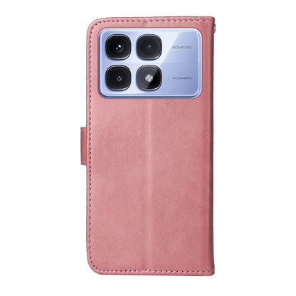 For Redmi K70 Ultra Classic Calf Texture Flip Leather Phone Case(Rose Gold) - Xiaomi Cases by PMC Jewellery | Online Shopping South Africa | PMC Jewellery | Buy Now Pay Later Mobicred