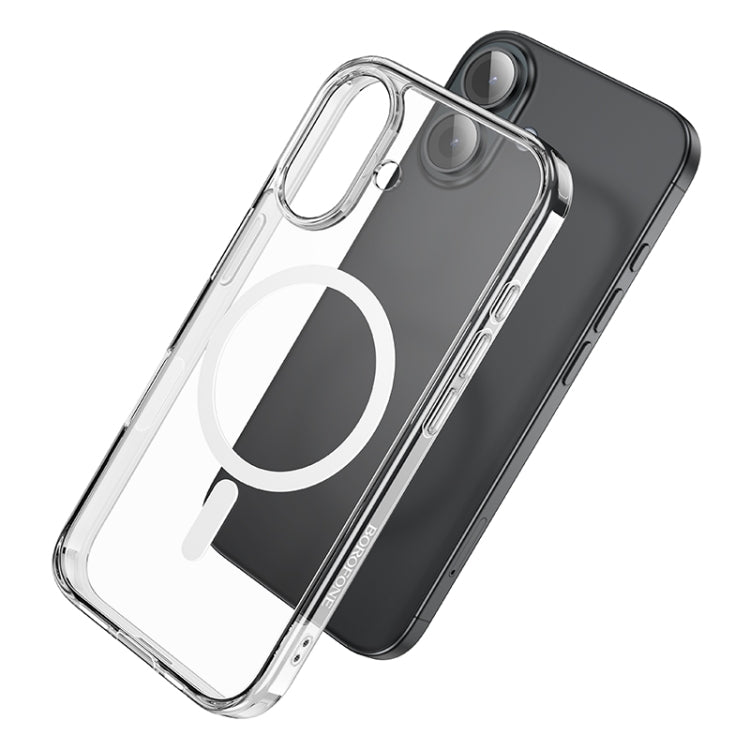 For iPhone 16 Plus BOROFONE BI5 Ice Shield Series MagSafe Magnetic Phone Case(Transparent) - iPhone 16 Plus Cases by Borofone | Online Shopping South Africa | PMC Jewellery | Buy Now Pay Later Mobicred