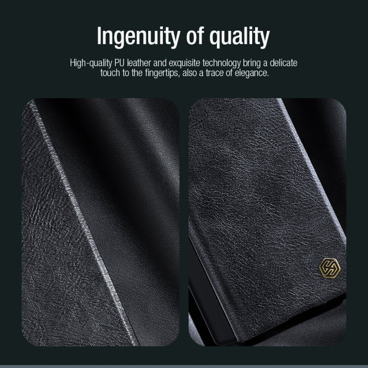 For Samsung Galaxy Z Fold6 5G NILLKIN QIN Series Pro Sliding Camera Cover Design Leather Phone Case(Black) - Galaxy Z Fold6 5G Cases by NILLKIN | Online Shopping South Africa | PMC Jewellery | Buy Now Pay Later Mobicred