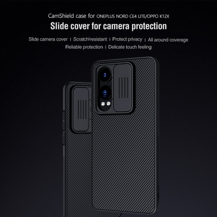 For OnePlus Nord CE4 Lite / OPPO K12x NILLKIN Black Mirror Series Camshield PC Phone Case(Black) - OnePlus Cases by NILLKIN | Online Shopping South Africa | PMC Jewellery | Buy Now Pay Later Mobicred