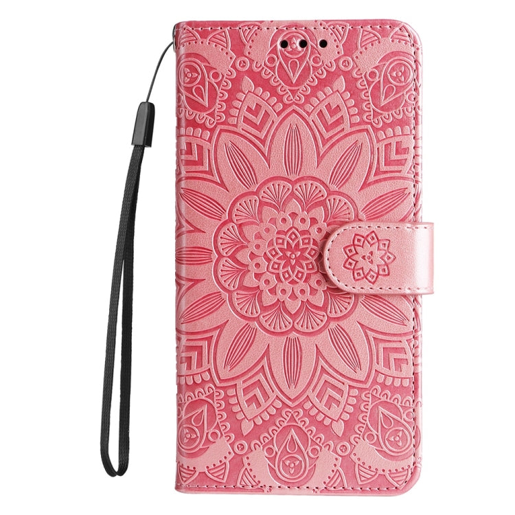 For Redmi K70 Ultra Embossed Sunflower Leather Phone Case(Rose Gold) - Xiaomi Cases by PMC Jewellery | Online Shopping South Africa | PMC Jewellery | Buy Now Pay Later Mobicred