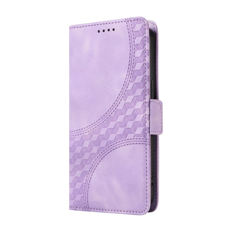 For Samsung Galaxy S25 Ultra 5G Embossed Rhombus Starry Leather Phone Case(Purple) - Galaxy S25 Ultra 5G Cases by PMC Jewellery | Online Shopping South Africa | PMC Jewellery | Buy Now Pay Later Mobicred