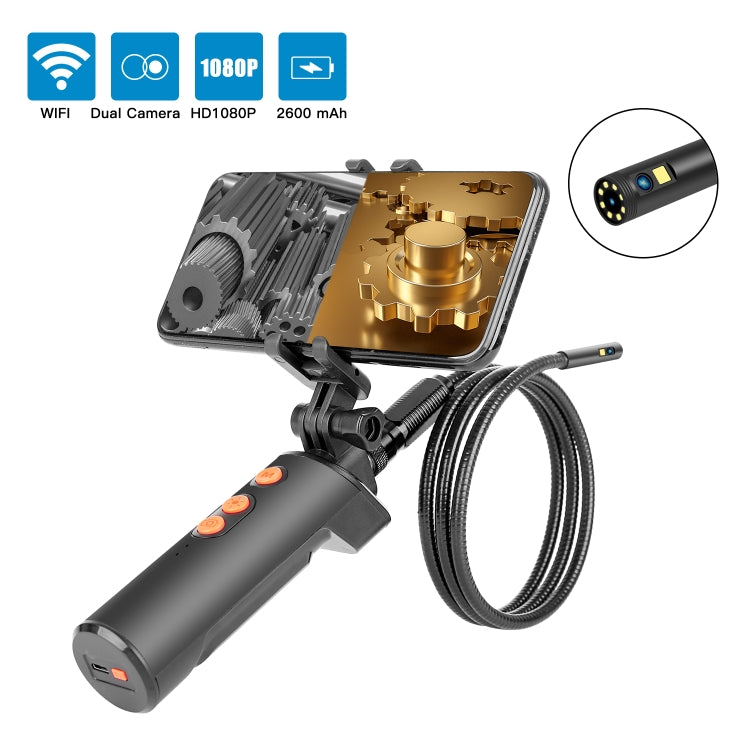 F280 1080P IP68 Waterproof Dual Camera WiFi Digital Endoscope, Length:3m Snake Tube(Black) -  by PMC Jewellery | Online Shopping South Africa | PMC Jewellery | Buy Now Pay Later Mobicred