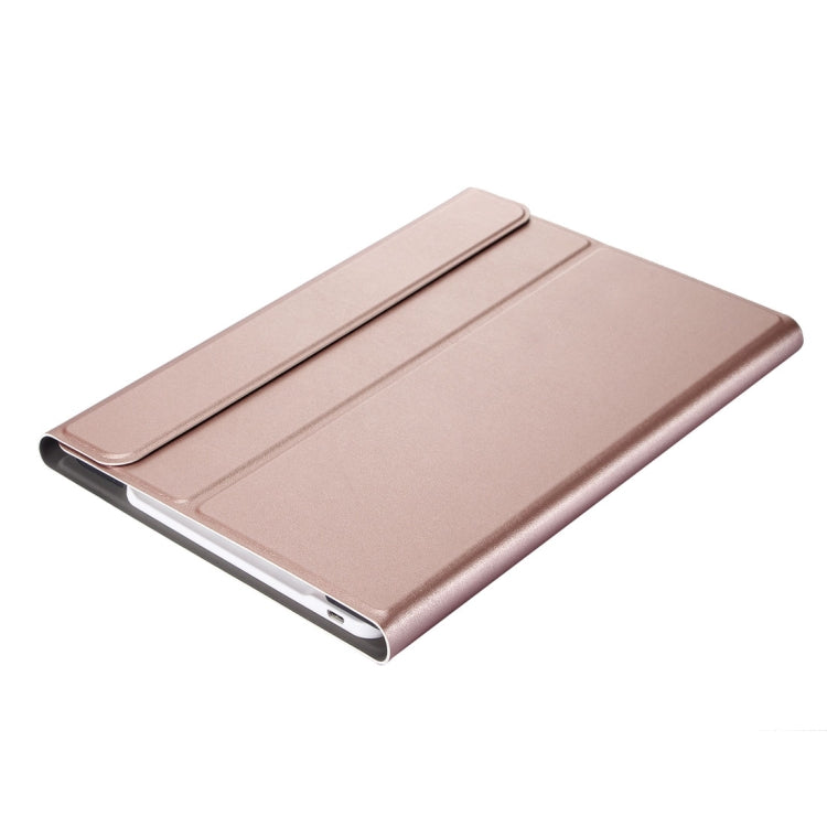 A500 For Samsung Galaxy Tab A7 T500/T505 10.4 inch 2020 Detachable Bluetooth Keyboard Ultrathin Horizontal Flip Leather Tablet Case with Holder & Elastic Band(Rose Gold) - Samsung Keyboard by PMC Jewellery | Online Shopping South Africa | PMC Jewellery | Buy Now Pay Later Mobicred