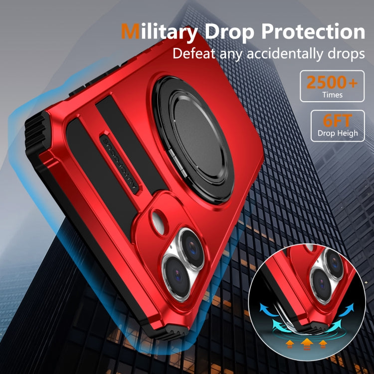 For iPhone 16 Plus Rotating Magnetic Holder Phone Case(Red) - iPhone 16 Plus Cases by PMC TechLife | Online Shopping South Africa | PMC TechLife | Buy Now Pay Later Mobicred
