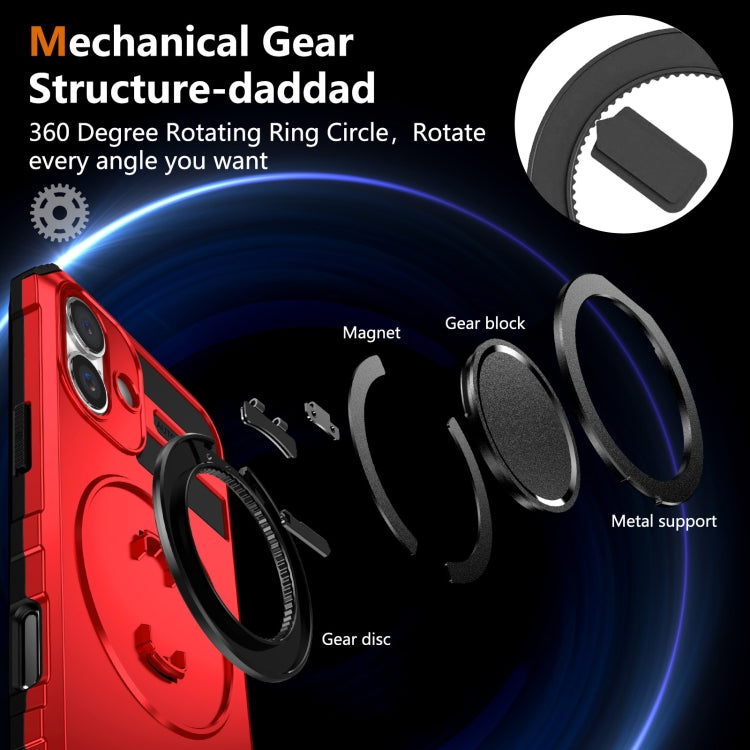 For iPhone 16 Plus Rotating Magnetic Holder Phone Case(Red) - iPhone 16 Plus Cases by PMC Jewellery | Online Shopping South Africa | PMC Jewellery | Buy Now Pay Later Mobicred