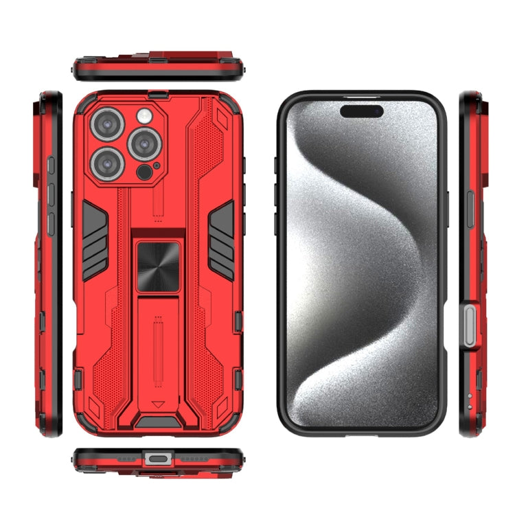 For iPhone 16 Pro Max Supersonic PC + TPU Holder Phone Case(Red) - iPhone 16 Pro Max Cases by PMC Jewellery | Online Shopping South Africa | PMC Jewellery | Buy Now Pay Later Mobicred