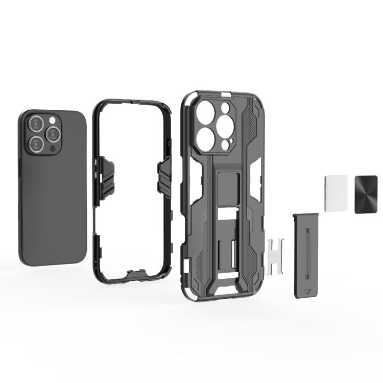 For iPhone 16 Pro Supersonic PC + TPU Holder Phone Case(Grey) - iPhone 16 Pro Cases by PMC TechLife | Online Shopping South Africa | PMC TechLife | Buy Now Pay Later Mobicred
