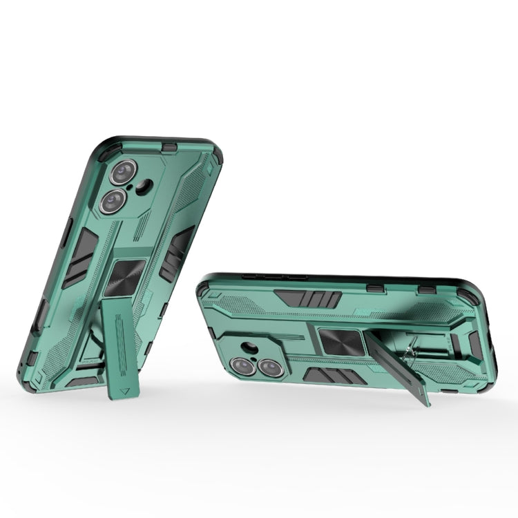 For iPhone 16 Plus Supersonic PC + TPU Holder Phone Case(Green) - iPhone 16 Plus Cases by PMC TechLife | Online Shopping South Africa | PMC TechLife | Buy Now Pay Later Mobicred
