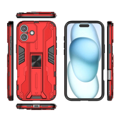 For iPhone 16 Plus Supersonic PC + TPU Holder Phone Case(Red) - iPhone 16 Plus Cases by PMC Jewellery | Online Shopping South Africa | PMC Jewellery | Buy Now Pay Later Mobicred