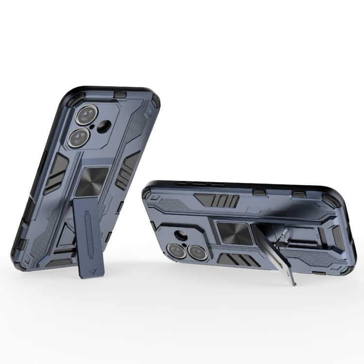 For iPhone 16 Supersonic PC + TPU Holder Phone Case(Blue) - iPhone 16 Cases by PMC TechLife | Online Shopping South Africa | PMC TechLife | Buy Now Pay Later Mobicred