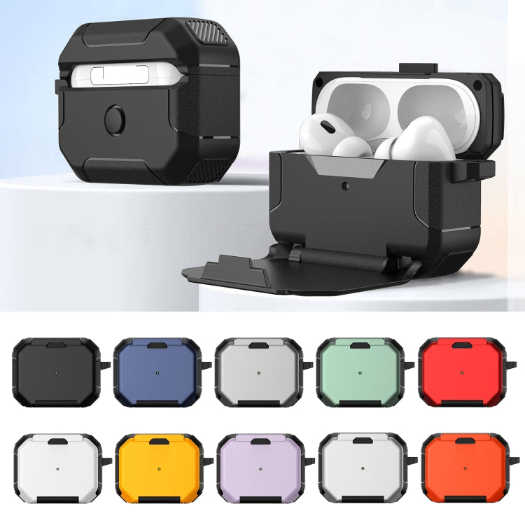 For AirPods Pro Phone Holder Design Earbuds Box Protective Case(Orange) - For AirPods Pro by PMC Jewellery | Online Shopping South Africa | PMC Jewellery | Buy Now Pay Later Mobicred