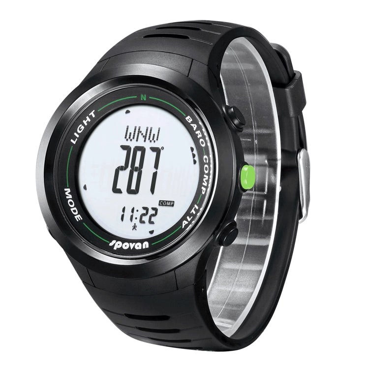 SPOVAN Leader 2 Multifunctional Outdoor Sports Compass Watch(Black Gloss) - LED Digital Watches by SPOVAN | Online Shopping South Africa | PMC Jewellery | Buy Now Pay Later Mobicred