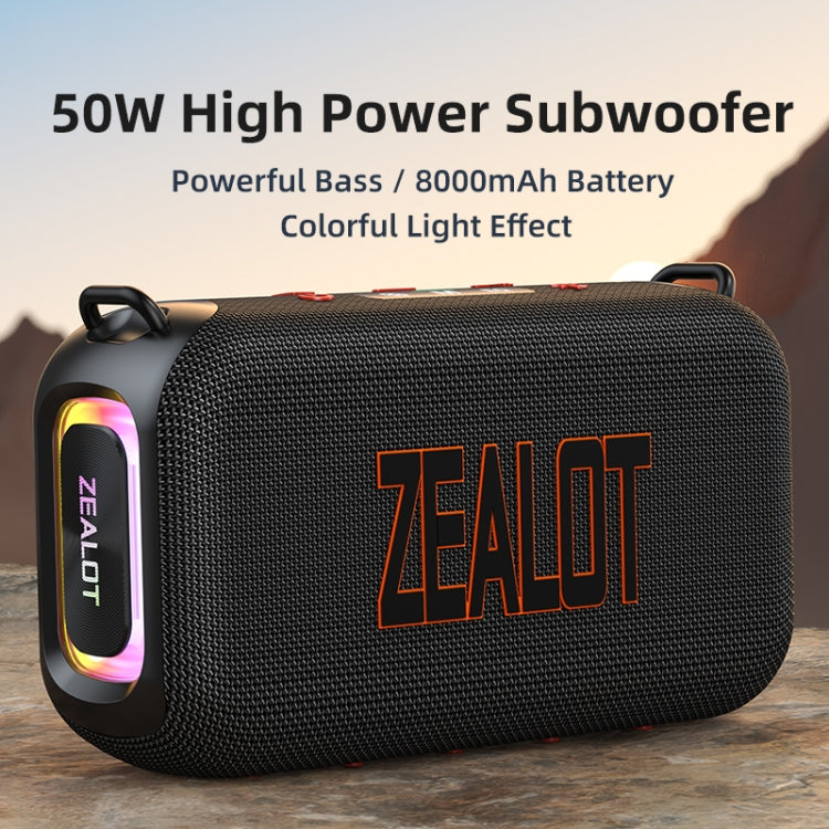 Zealot S85 50W Outdoor Waterproof Portable Bluetooth Speaker(Blue) - Waterproof Speaker by ZEALOT | Online Shopping South Africa | PMC Jewellery | Buy Now Pay Later Mobicred