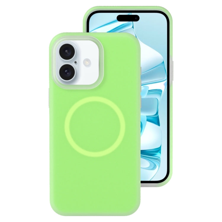 For iPhone 16 Jelly Liquid Silicone MagSafe Magnetic Phone Case(Green) - iPhone 16 Cases by PMC Jewellery | Online Shopping South Africa | PMC Jewellery | Buy Now Pay Later Mobicred