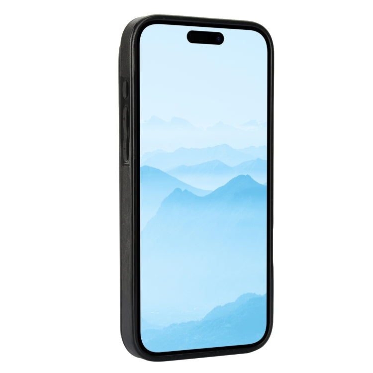 For iPhone 16 Plus Double Buckle Butterfly Embossing PU Phone Case(Black) - iPhone 16 Plus Cases by PMC TechLife | Online Shopping South Africa | PMC TechLife | Buy Now Pay Later Mobicred