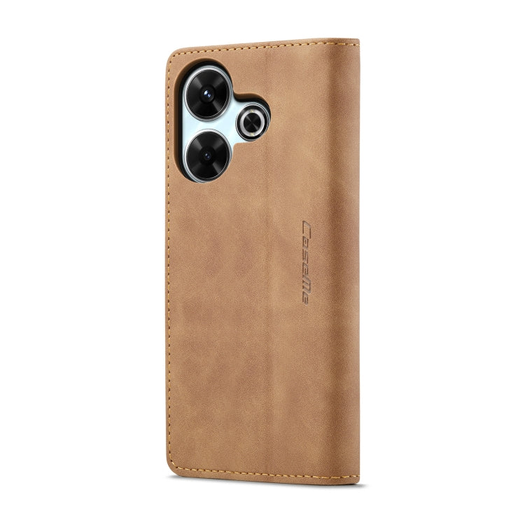 For Redmi 13 CaseMe 013 Multifunctional Horizontal Flip Leather Phone Case(Brown) - Redmi 13 Cases by CaseMe | Online Shopping South Africa | PMC Jewellery | Buy Now Pay Later Mobicred