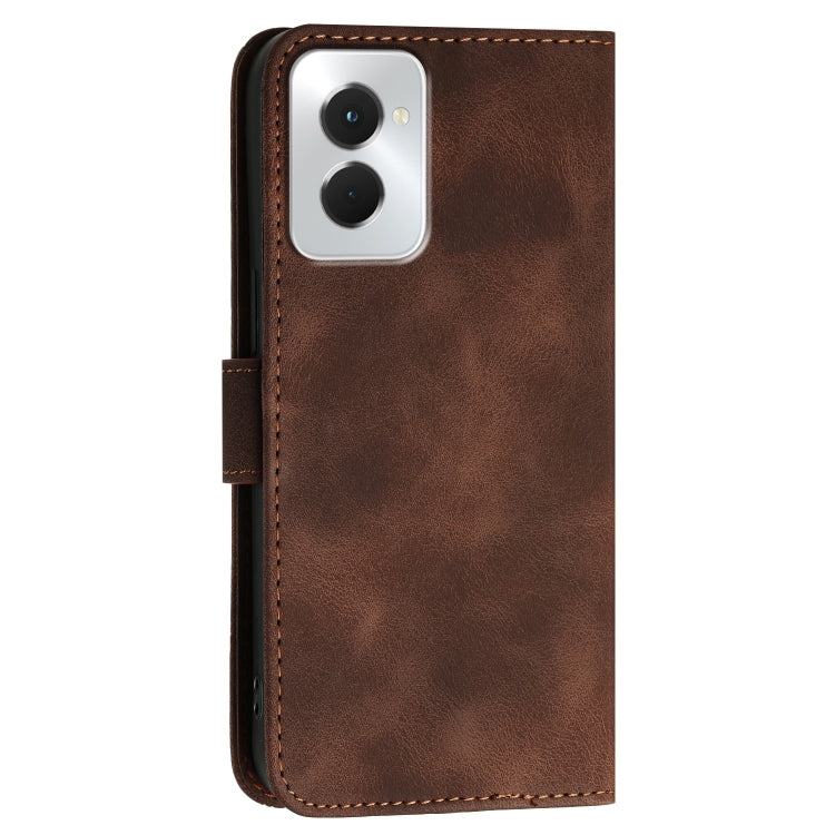 For Motorola Moto G Power 5G 2024 YX0080 Grid Butterfly Embossed Pattern Flip Leather Phone Case with Lanyard(Coffee) - Motorola Cases by PMC Jewellery | Online Shopping South Africa | PMC Jewellery | Buy Now Pay Later Mobicred