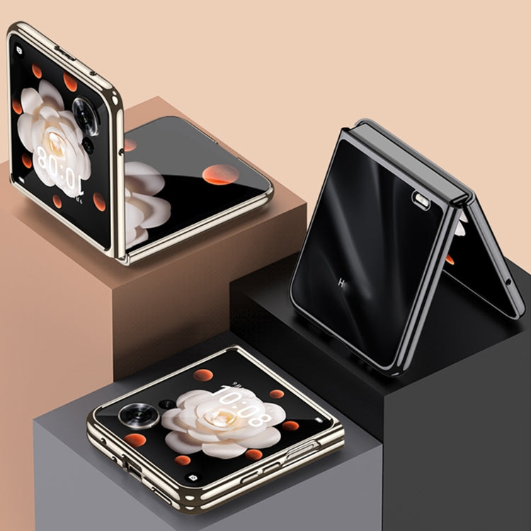 For Honor Magic V Flip GKK Electroplating Full Coverage Phone Case(Black) - free shipping - PMC Jewellery - Order now!