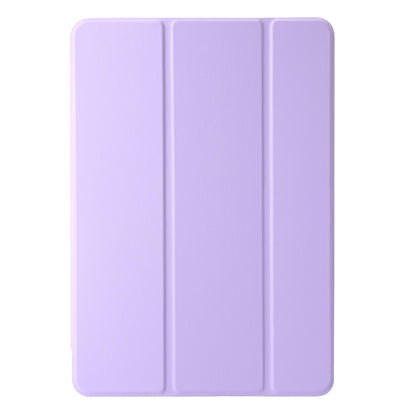 For Huawei Matepad SE 11 2024 Clear Acrylic 3-Fold Leather Tablet Case(Purple) - Huawei by PMC Jewellery | Online Shopping South Africa | PMC Jewellery | Buy Now Pay Later Mobicred