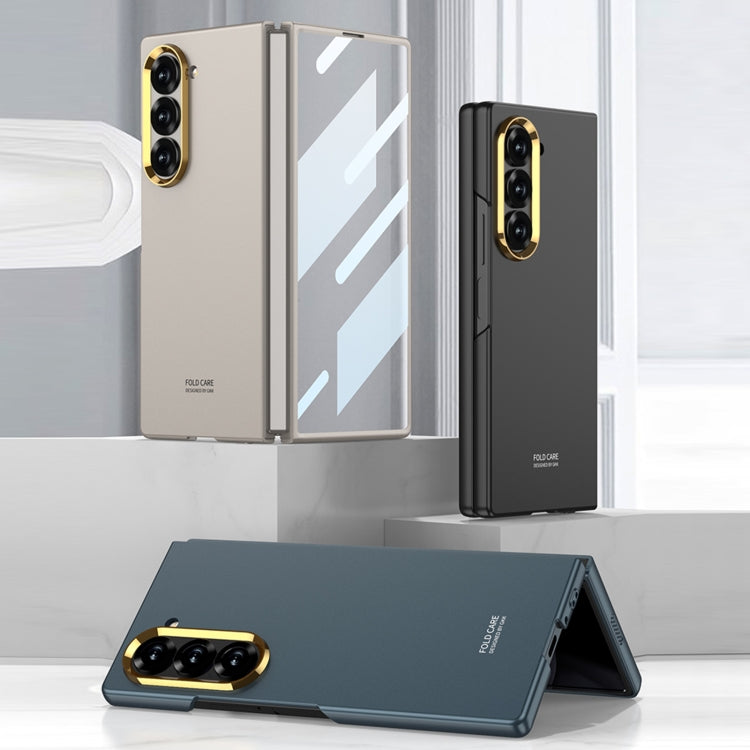 For Samsung Galaxy Z Fold6 GKK Integrated Ultra-thin Electroplating Lens Frame Phone Case(Titanium Grey) - free shipping - PMC Jewellery - Order now!