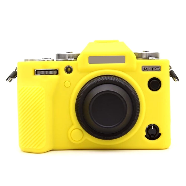 For FUJIFILM X-T5 Soft Silicone Protective Case(Yellow) - Protective Case by PMC TechLife | Online Shopping South Africa | PMC TechLife | Buy Now Pay Later Mobicred