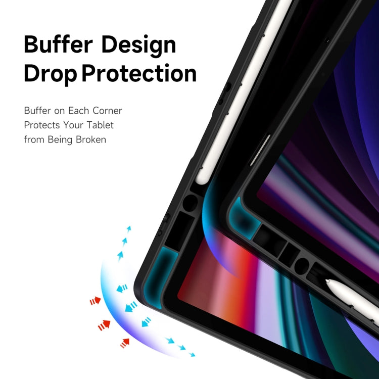 For Samsung Galaxy Tab S10+ DUX DUCIS Magi Series Smart Leather Tablet Case(Black) - Tab S10+ Cases by DUX DUCIS | Online Shopping South Africa | PMC Jewellery | Buy Now Pay Later Mobicred