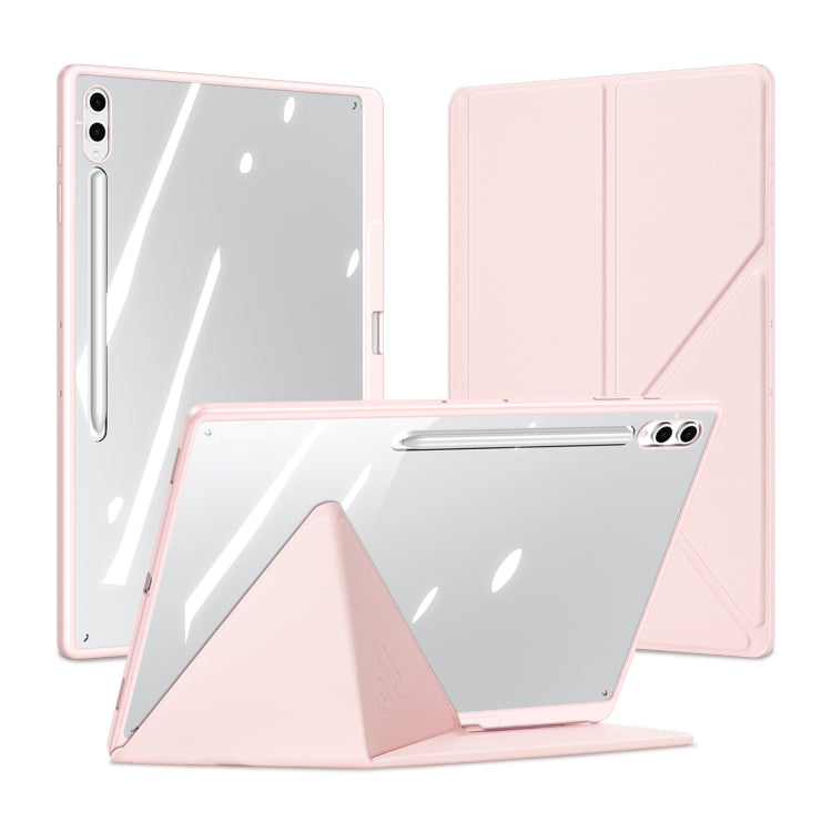 For Samsung Galaxy Tab S10 Ultra DUX DUCIS Magi Series Smart Leather Tablet Case(Pink) - Tab S10 Ultra Cases by DUX DUCIS | Online Shopping South Africa | PMC Jewellery | Buy Now Pay Later Mobicred