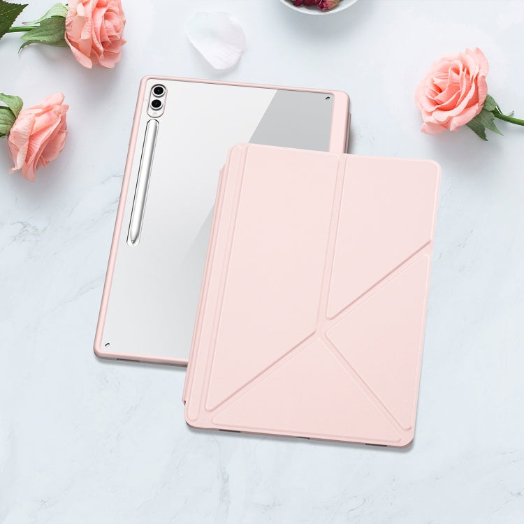 For Samsung Galaxy Tab S10 Ultra DUX DUCIS Magi Series Smart Leather Tablet Case(Pink) - Tab S10 Ultra Cases by DUX DUCIS | Online Shopping South Africa | PMC Jewellery | Buy Now Pay Later Mobicred