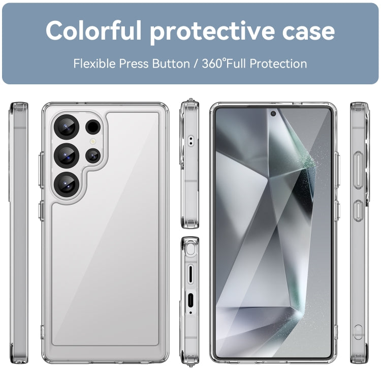 For Samsung Galaxy S25 Ultra 5G Colorful Series Acrylic Hybrid TPU Phone Case(Transparent) - Galaxy S25 Ultra 5G Cases by PMC Jewellery | Online Shopping South Africa | PMC Jewellery | Buy Now Pay Later Mobicred