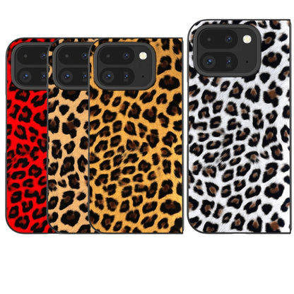 For Google Pixel 9 Pro Fold Black Frame Leopard Full Coverage Phone Case(Silver Leopard) - Google Cases by PMC Jewellery | Online Shopping South Africa | PMC Jewellery | Buy Now Pay Later Mobicred