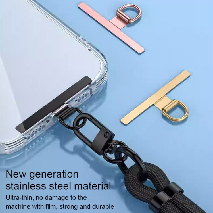 T-shape Metal Mobile Phone Lanyard Fixing Gasket(Gold) - free shipping - PMc TechLife - Order now!