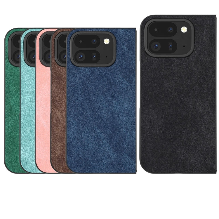 For Google Pixel 9 Pro Fold Black Frame PU Leather Full Coverage Phone Case(Black) - Google Cases by PMC Jewellery | Online Shopping South Africa | PMC Jewellery | Buy Now Pay Later Mobicred