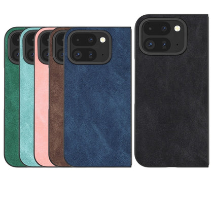 For Google Pixel 9 Pro Fold Black Frame PU Leather Full Coverage Phone Case(Green) - Google Cases by PMC Jewellery | Online Shopping South Africa | PMC Jewellery | Buy Now Pay Later Mobicred