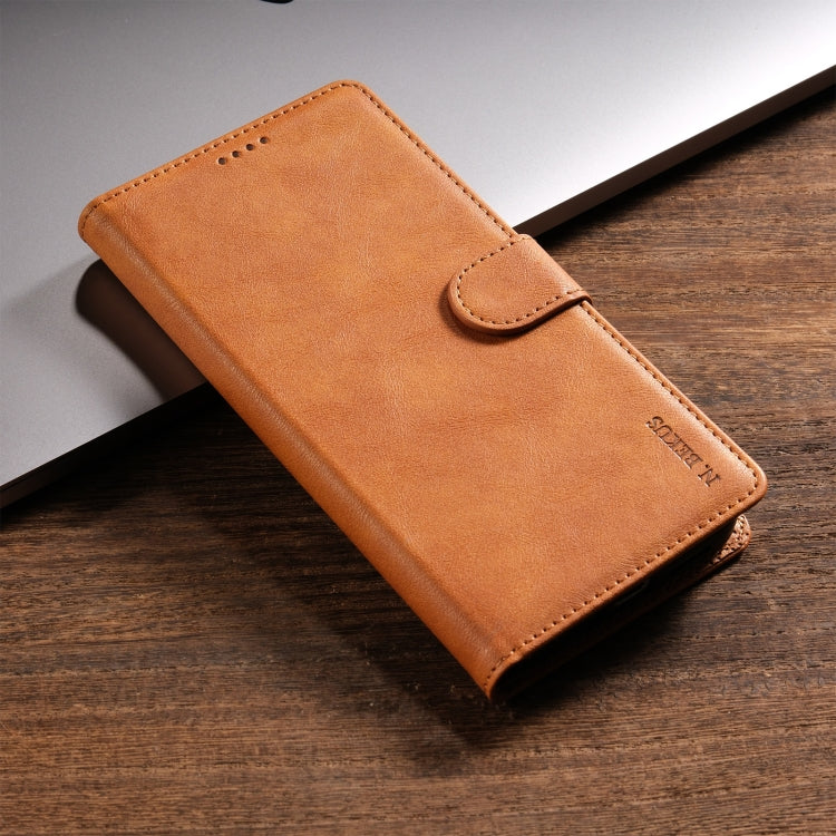 For iPhone 16 Pro N.BEKUS CSJ-P1 Solid Color Leather Phone Case(Brown) - free shipping - PMC TechLife - Order now!