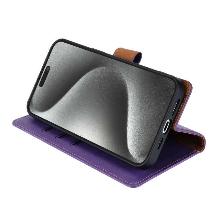 For iPhone 16 Pro N.BEKUS CSJ-P1 Solid Color Leather Phone Case(Purple) - iPhone 16 Pro Cases by N.BEKUS | Online Shopping South Africa | PMC Jewellery | Buy Now Pay Later Mobicred