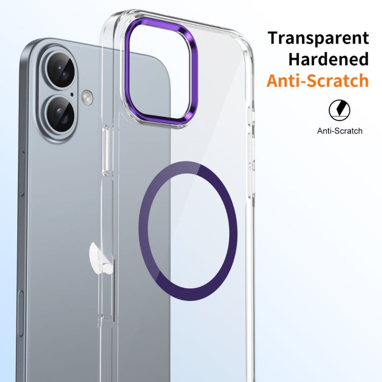 For iPhone 16 Plus Ice Feel HD Transparent MagSafe PC Full Coverage Phone Case(Purple) - iPhone 16 Plus Cases by PMC TechLife | Online Shopping South Africa | PMC TechLife | Buy Now Pay Later Mobicred