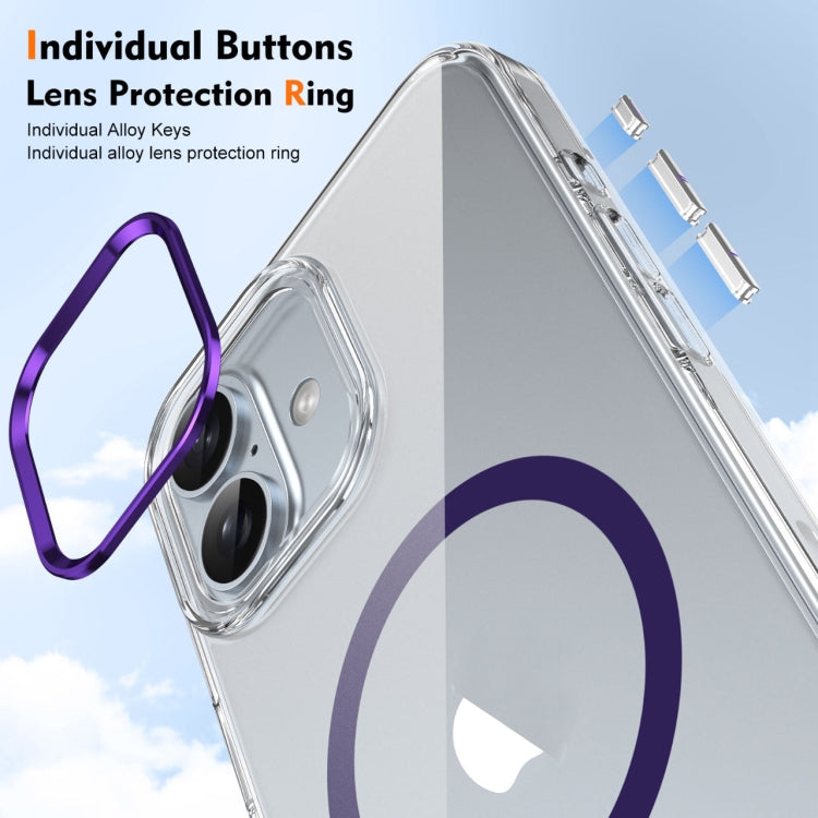 For iPhone 16 Plus Ice Feel HD Transparent MagSafe PC Full Coverage Phone Case(Purple) - iPhone 16 Plus Cases by PMC TechLife | Online Shopping South Africa | PMC TechLife | Buy Now Pay Later Mobicred