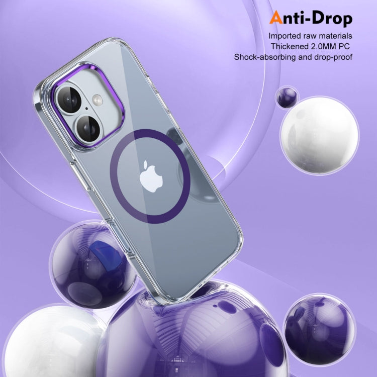 For iPhone 16 Plus Ice Feel HD Transparent MagSafe PC Full Coverage Phone Case(Purple) - iPhone 16 Plus Cases by PMC TechLife | Online Shopping South Africa | PMC TechLife | Buy Now Pay Later Mobicred