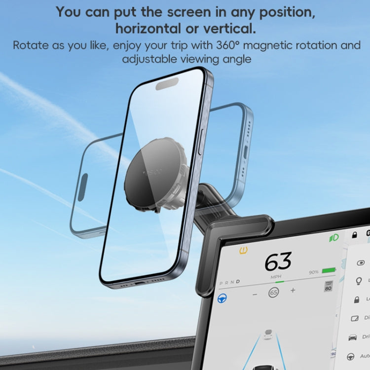Yesido C212 Car Floating Screen Clip-on Magnetic Phone Holder(Black) - Universal Car Holders by Yesido | Online Shopping South Africa | PMC Jewellery | Buy Now Pay Later Mobicred