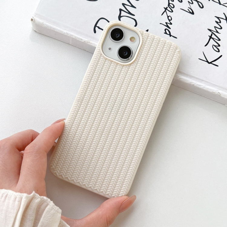 For iPhone 16 Pro Max Weave Texture TPU Phone Case(White) - iPhone 16 Pro Max Cases by PMC TechLife | Online Shopping South Africa | PMC TechLife | Buy Now Pay Later Mobicred
