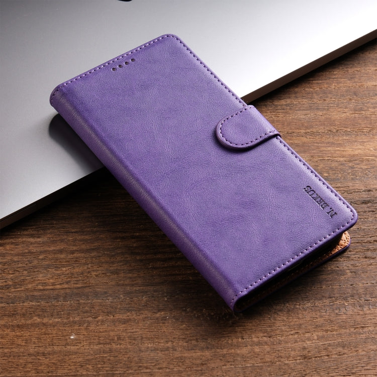 For Motorola Moto G Play 2024 N.BEKUS CSJ-P1 Solid Color Leather Phone Case(Purple) - Motorola Cases by N.BEKUS | Online Shopping South Africa | PMC Jewellery | Buy Now Pay Later Mobicred