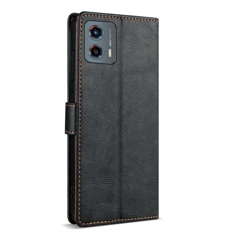 For Motorola Moto G Stylus 2024 N.BEKUS CSJ-P1 Solid Color Leather Phone Case(Black) - Motorola Cases by N.BEKUS | Online Shopping South Africa | PMC Jewellery | Buy Now Pay Later Mobicred