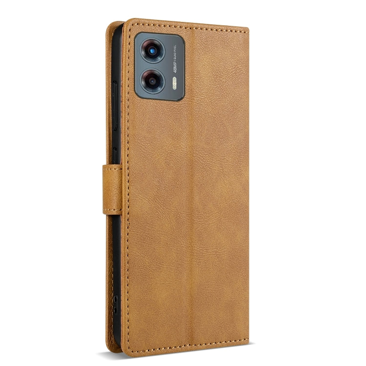 For Motorola Moto G 5G 2024 N.BEKUS CSJ-P1 Solid Color Leather Phone Case(Brown) - Motorola Cases by N.BEKUS | Online Shopping South Africa | PMC Jewellery | Buy Now Pay Later Mobicred